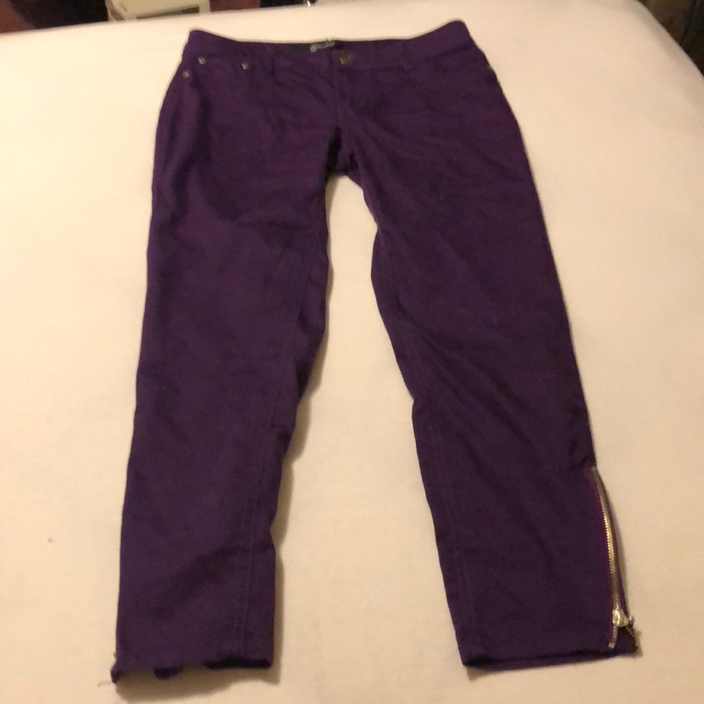 Purple skinny jeans